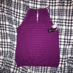 NWT MACYS PURPLE HALTER TANK